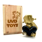 "Black Heart"Hand Embellished Robot w/ Heart Bronze Figure By ChrisRWK