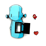 Chris RWK "Stuck On You" Blue Enamel Magnet