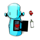 Chris RWK "Stuck On You" Blue Enamel Magnet