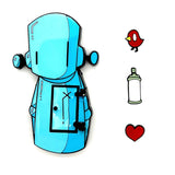 Chris RWK "Stuck On You" Blue Enamel Magnet