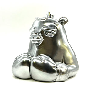 The Bear Champ "Patina Chrome" Vinyl Bust By JC Rivera